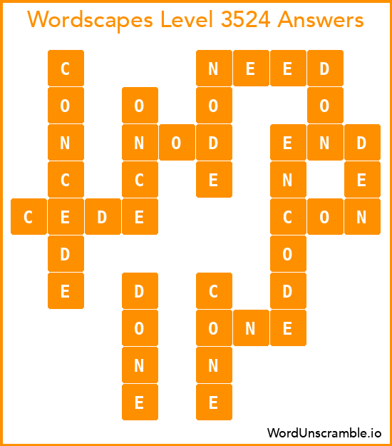 Wordscapes Level 3524 Answers