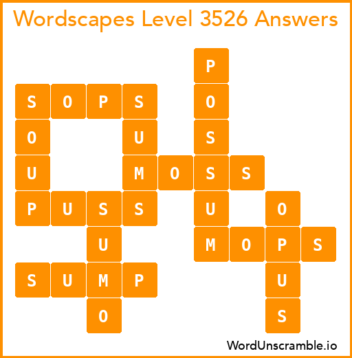 Wordscapes Level 3526 Answers