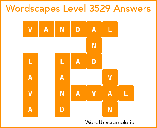 Wordscapes Level 3529 Answers