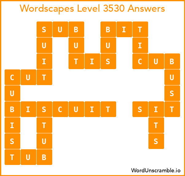 Wordscapes Level 3530 Answers