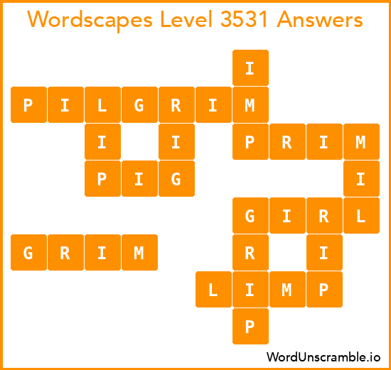 Wordscapes Level 3531 Answers