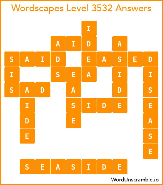 Wordscapes Level 3532 Answers