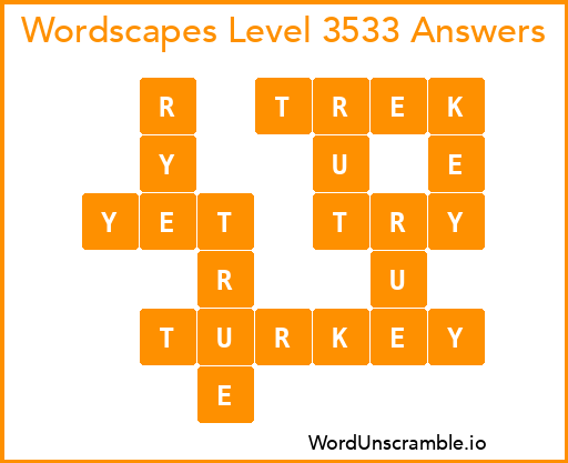 Wordscapes Level 3533 Answers