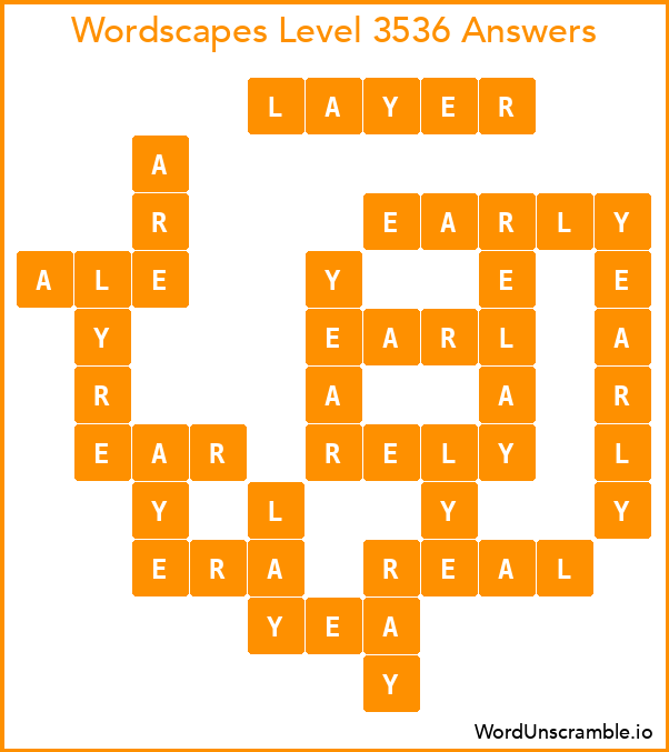 Wordscapes Level 3536 Answers