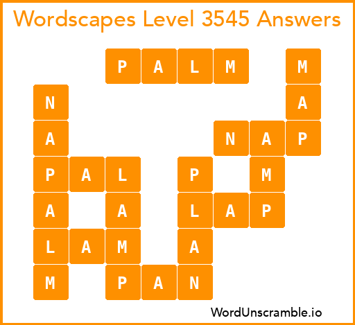 Wordscapes Level 3545 Answers