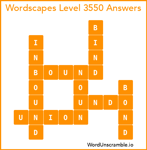 Wordscapes Level 3550 Answers