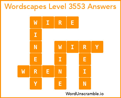 Wordscapes Level 3553 Answers
