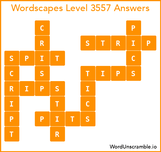 Wordscapes Level 3557 Answers
