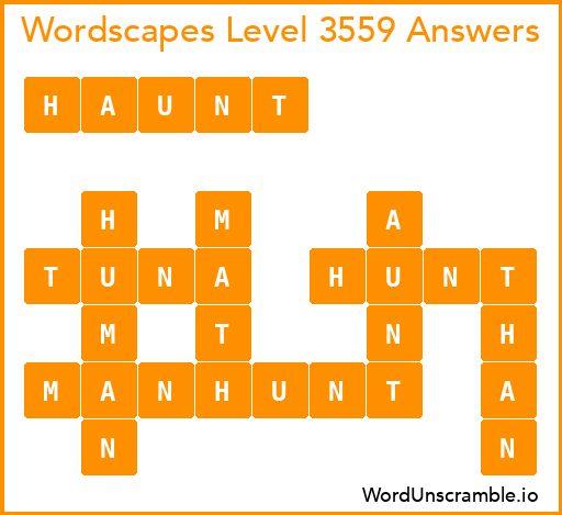 Wordscapes Level 3559 Answers