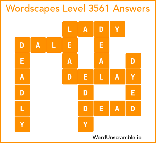 Wordscapes Level 3561 Answers