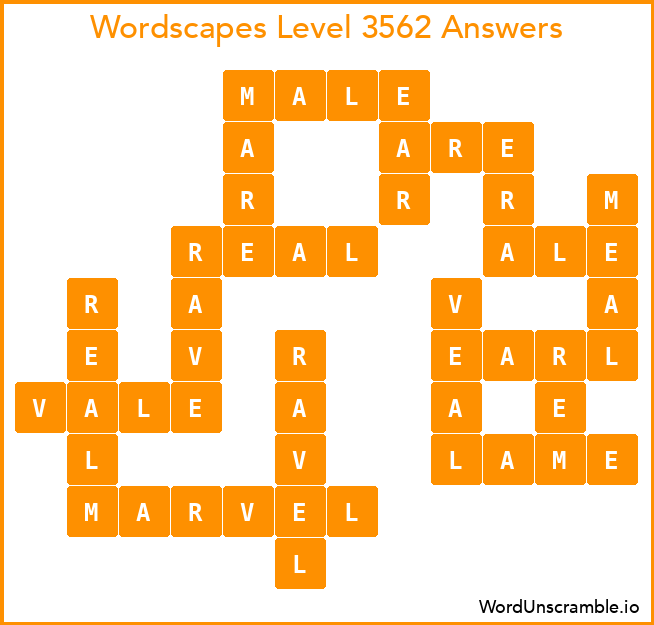 Wordscapes Level 3562 Answers