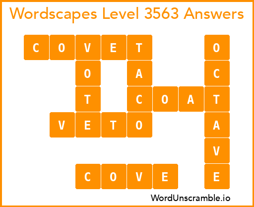 Wordscapes Level 3563 Answers