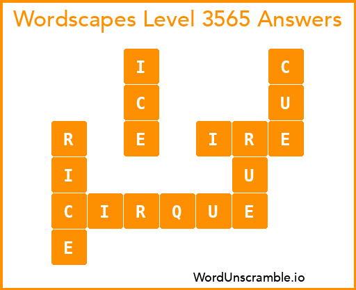 Wordscapes Level 3565 Answers