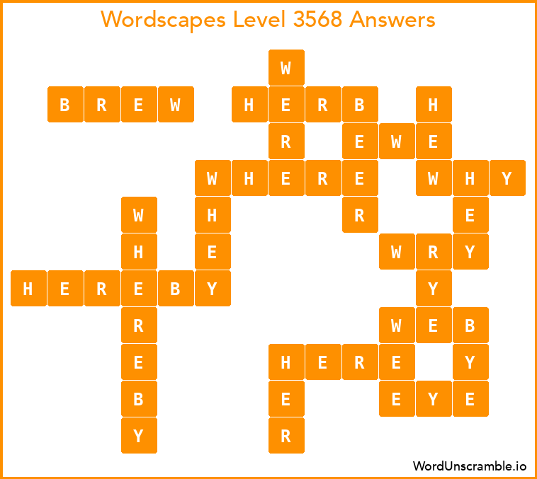 Wordscapes Level 3568 Answers