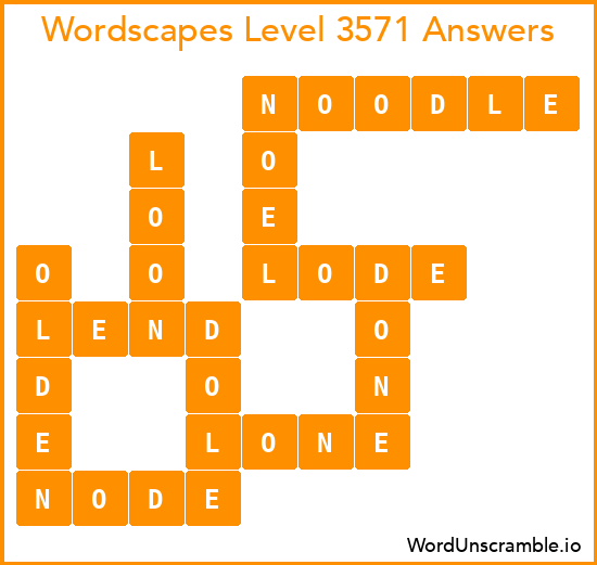 Wordscapes Level 3571 Answers
