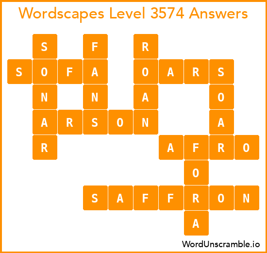 Wordscapes Level 3574 Answers