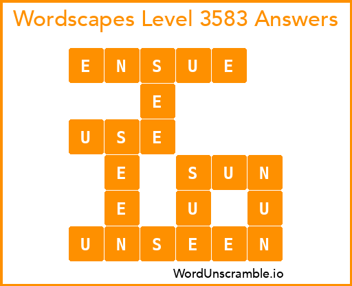 Wordscapes Level 3583 Answers