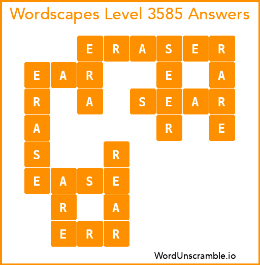 Wordscapes Level 3585 Answers