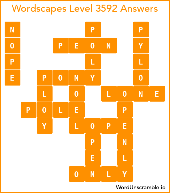 Wordscapes Level 3592 Answers