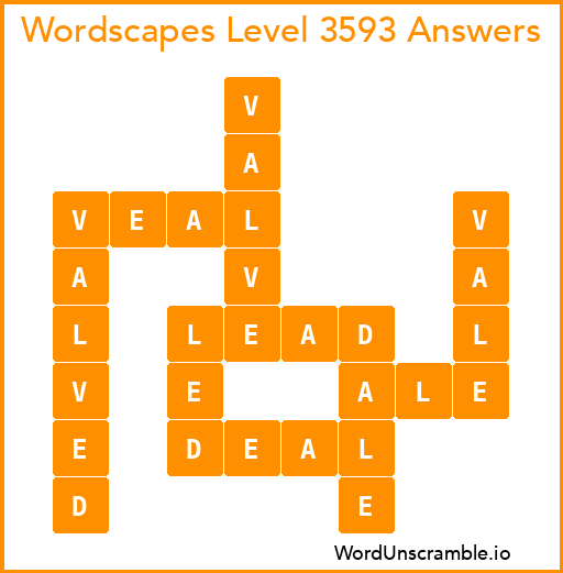 Wordscapes Level 3593 Answers