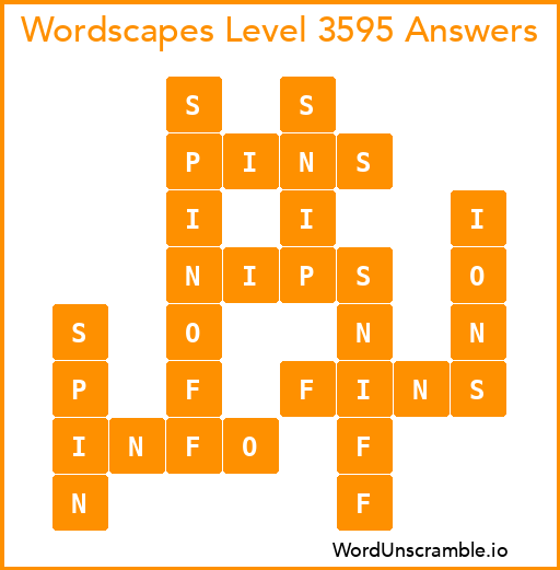 Wordscapes Level 3595 Answers