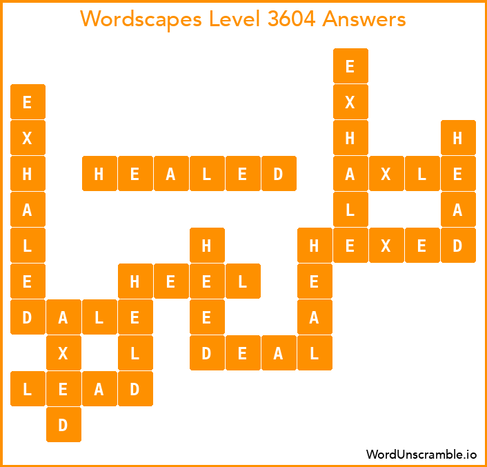 Wordscapes Level 3604 Answers