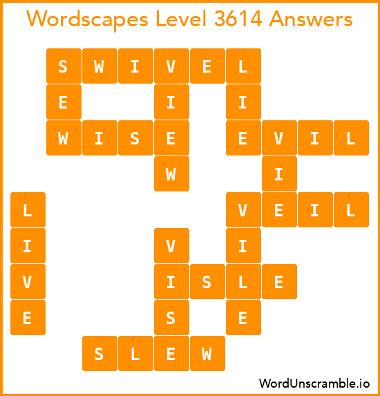 Wordscapes Level 3614 Answers