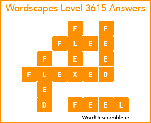 Wordscapes Level 3615 Answers