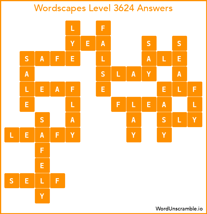 Wordscapes Level 3624 Answers