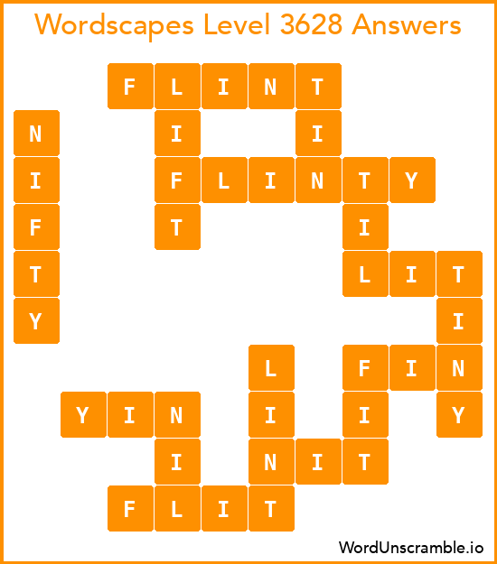 Wordscapes Level 3628 Answers