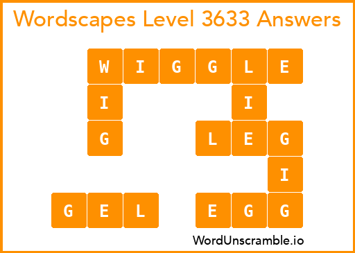 Wordscapes Level 3633 Answers