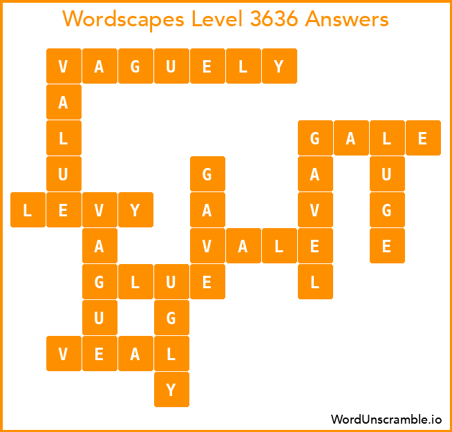 Wordscapes Level 3636 Answers