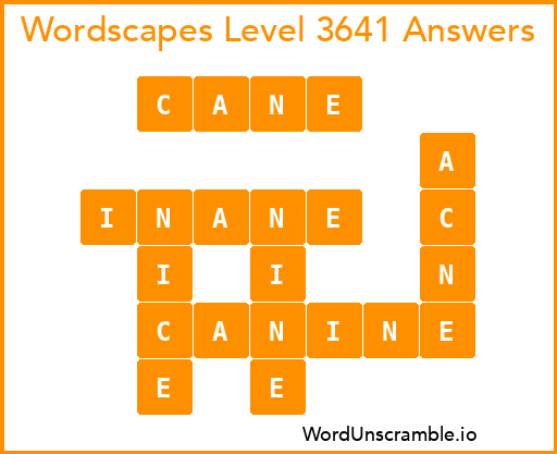 Wordscapes Level 3641 Answers