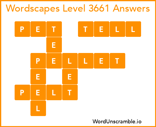 Wordscapes Level 3661 Answers