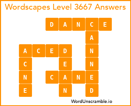 Wordscapes Level 3667 Answers