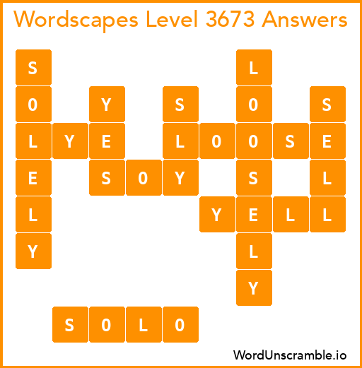Wordscapes Level 3673 Answers