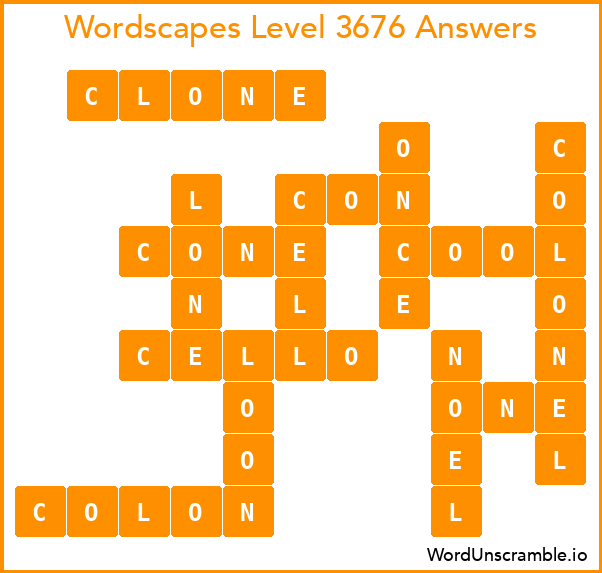 Wordscapes Level 3676 Answers