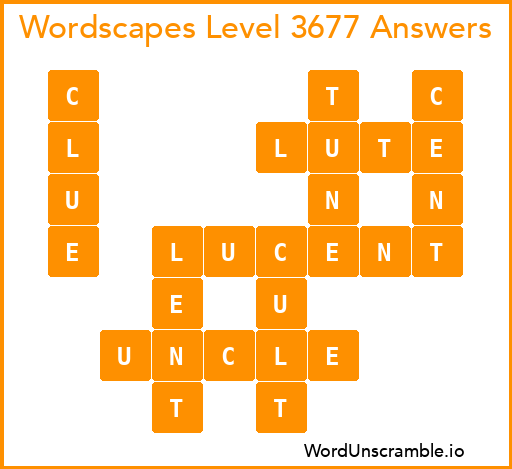 Wordscapes Level 3677 Answers