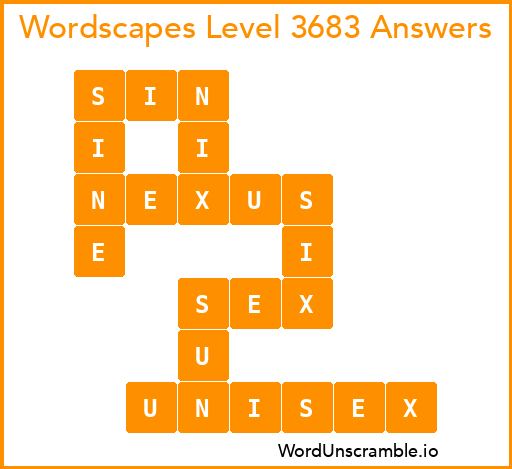 Wordscapes Level 3683 Answers