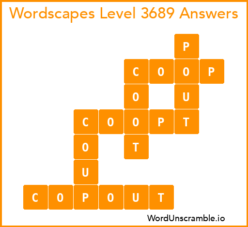 Wordscapes Level 3689 Answers