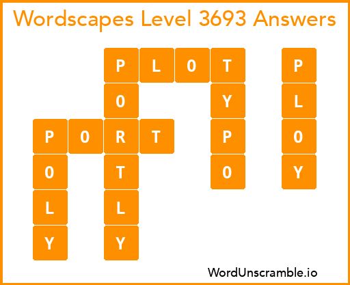 Wordscapes Level 3693 Answers
