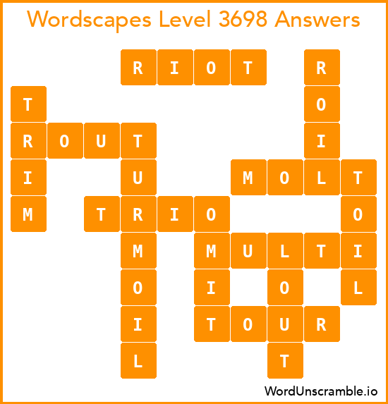 Wordscapes Level 3698 Answers
