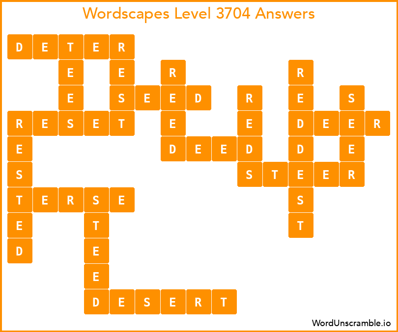 Wordscapes Level 3704 Answers