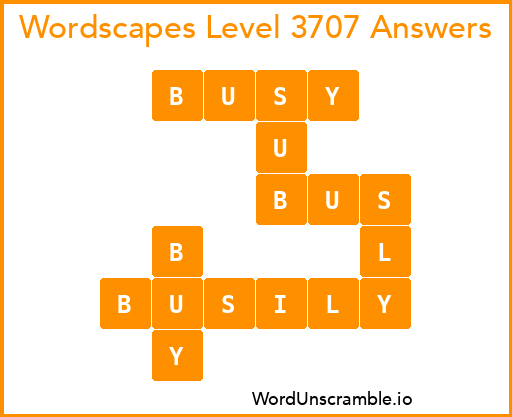 Wordscapes Level 3707 Answers