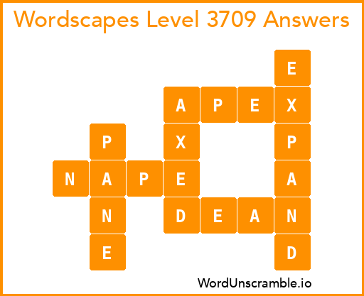 Wordscapes Level 3709 Answers
