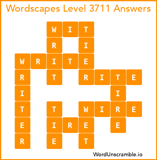 Wordscapes Level 3711 Answers