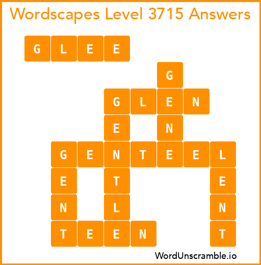 Wordscapes Level 3715 Answers