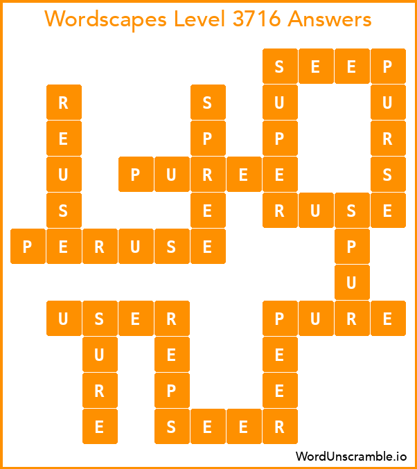 Wordscapes Level 3716 Answers
