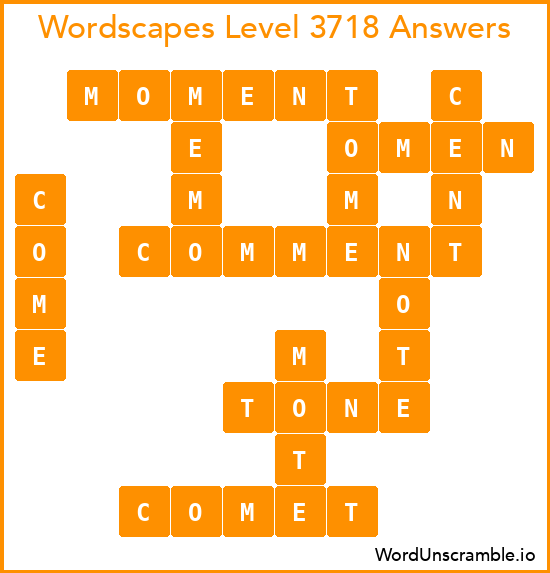 Wordscapes Level 3718 Answers