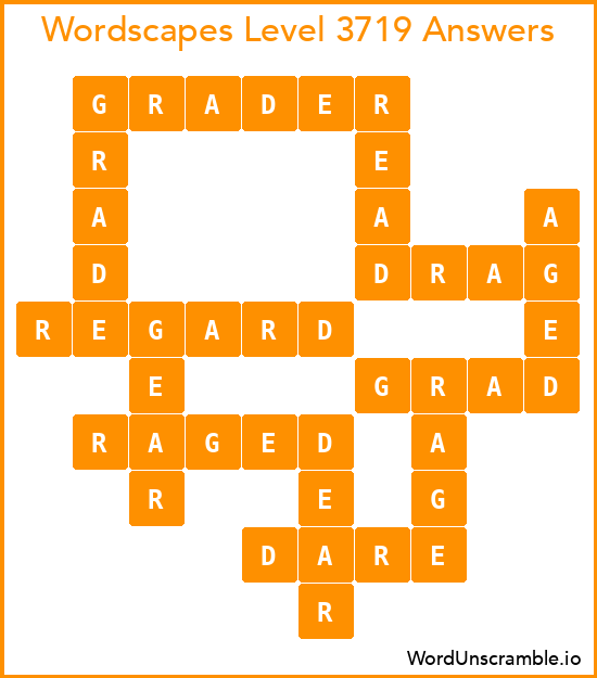 Wordscapes Level 3719 Answers